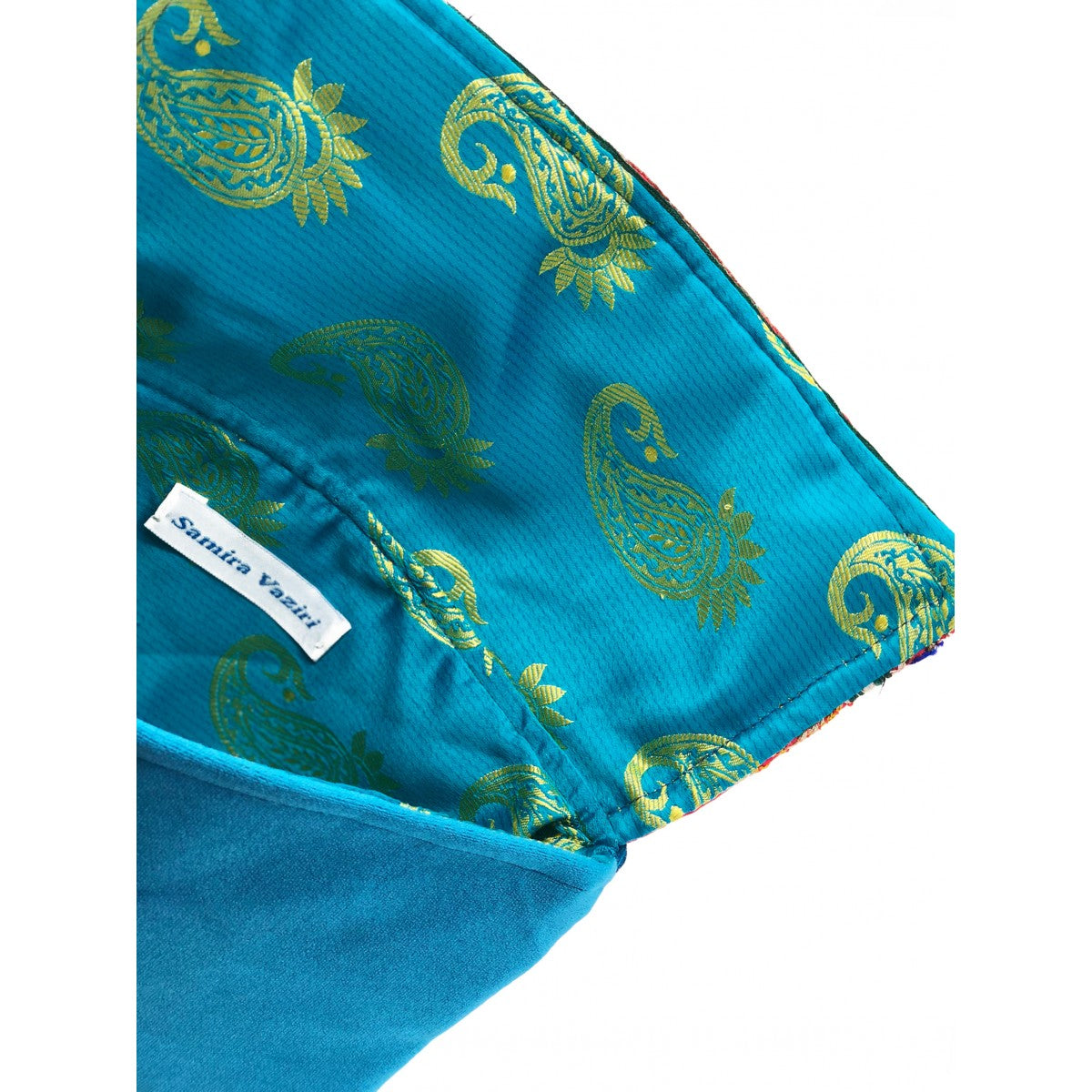 Tribal Clutch With Blue Fold Over